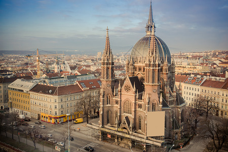 MariaVomSiege教堂在维也纳维也纳背景图片