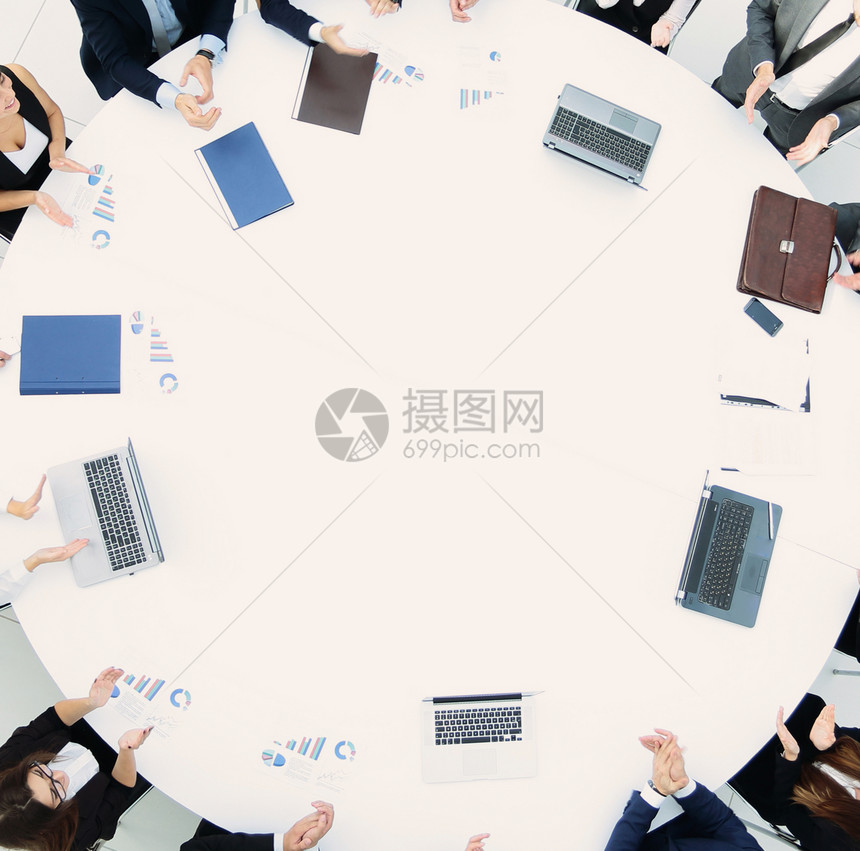 公司股东圆桌会议商务会议的概念图片