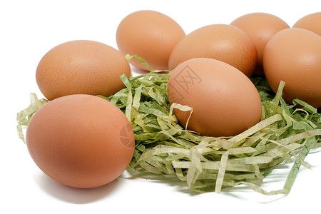 健康食品概念的白色背景鸡蛋图片