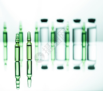 医疗实验室软体玻璃器件中液体药剂组物体图片
