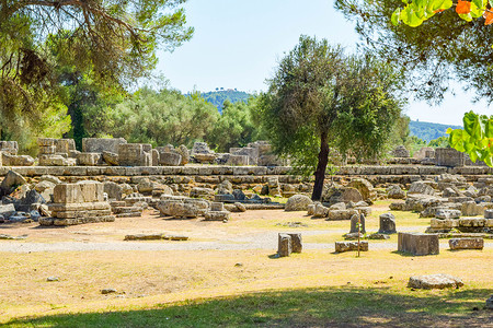 古代奥林匹亚的废墟奥林匹克高清图片