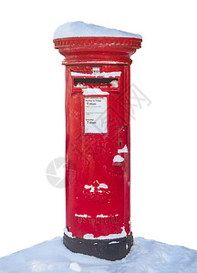 孤立的传统红色传统英国皇家邮箱图片