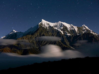 喜马拉雅山上的星空图片