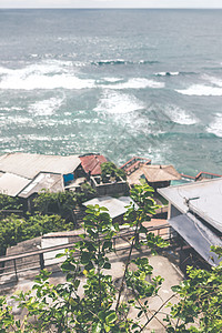 美丽的风景与海洋背景巴厘岛图片