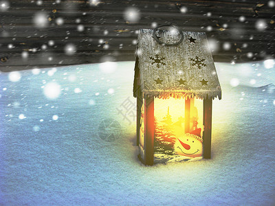 灯笼上点着蜡烛圣诞节晚年亮光冬季贺图片