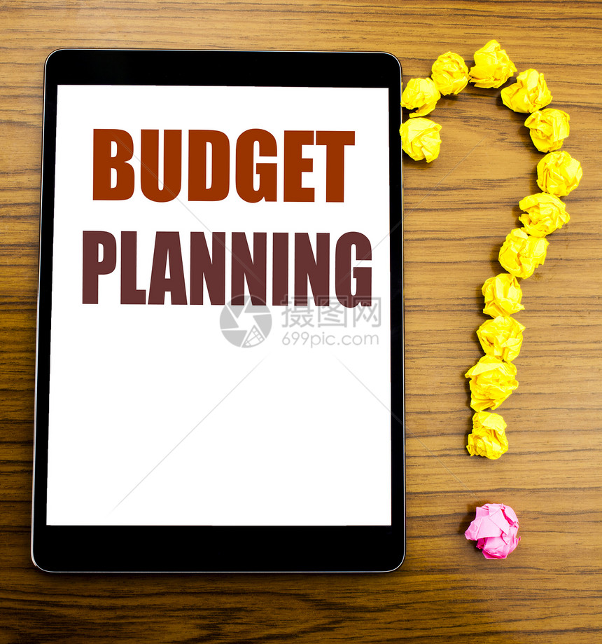 说明预算规划财务预算编制业务概念的手写公告案文图片