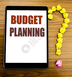 说明预算规划财务预算编制业务概念的手写公告案文图片