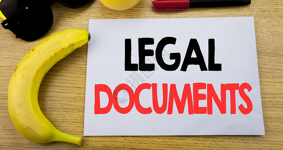 合法文件合同文件的商业概念写在便条空纸带复制空间的木质背景太图片