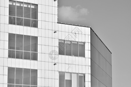 办公楼的玻璃墙商业背图片