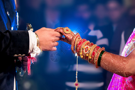 印度婚礼中的新娘图片
