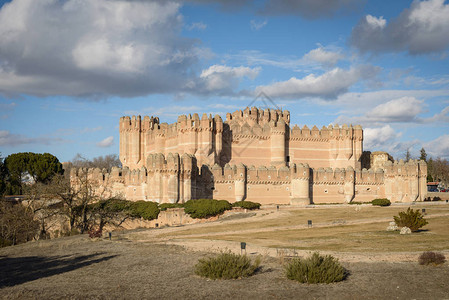 古柯城堡CastillodeCoca是15世纪建造的堡垒图片