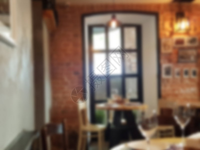 室内咖啡厅模糊的背景图片
