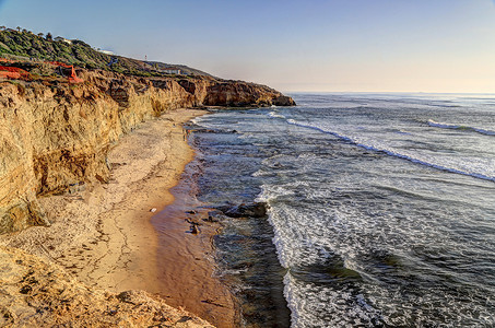 圣地亚哥以外的南加州海岸景观高清图片