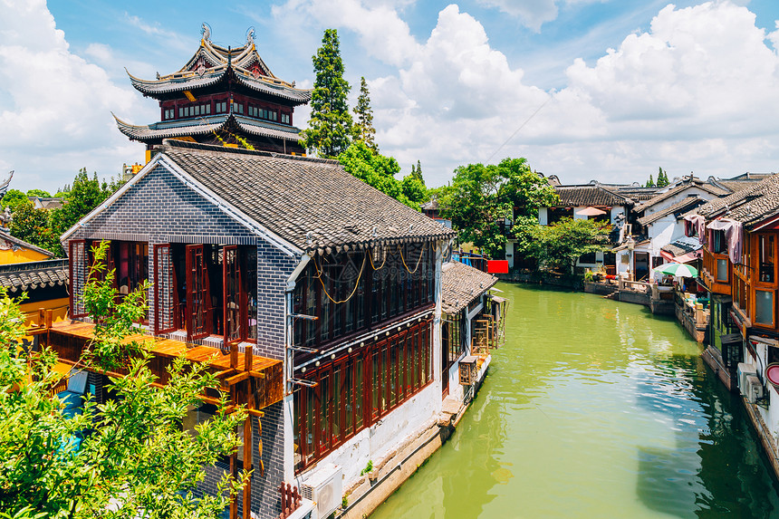 上海珠家岛水镇的传统建筑和运图片