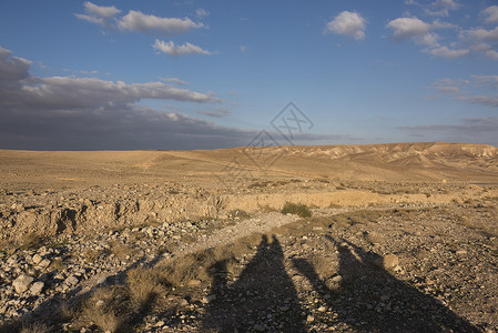 以色列死海地区朱迪亚沙漠中骑骆图片