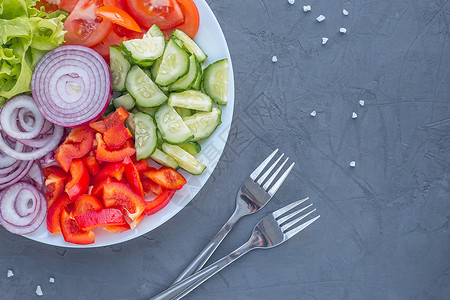 蔬菜健康沙拉Vegan沙图片