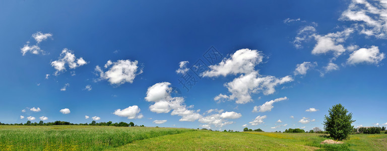 与cloudscape的绿色领域图片