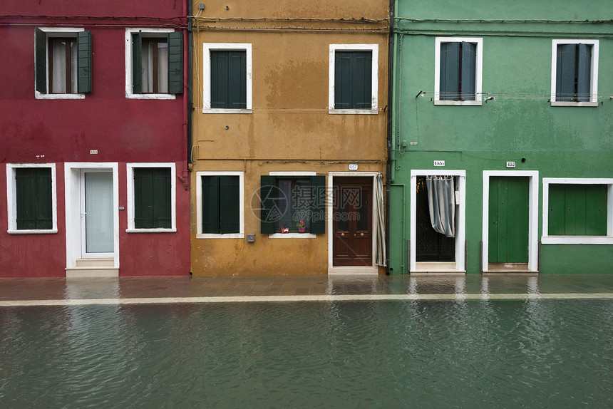 意大利布拉诺威尼斯维内托和威尼托河滨的一图片
