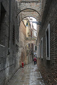 意大利威尼斯维内托威尼斯雨天期间在湿图片