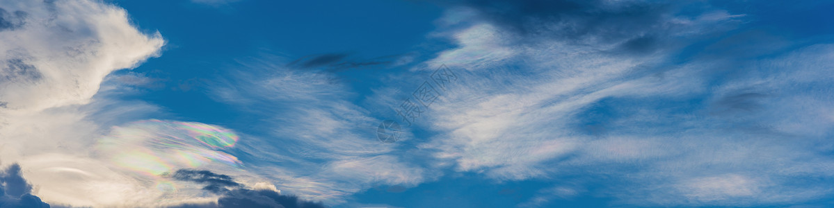 蓝天和白云上的冰雪全景图像背景图片