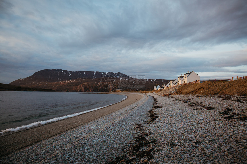 苏格兰Ardmair海滩的景图片