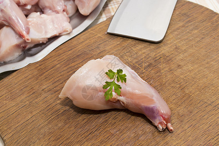 烹饪用生兔肉背景图片