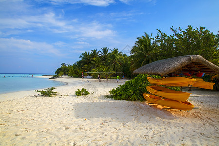 马尔代夫天堂休息美丽的海景放松的图片
