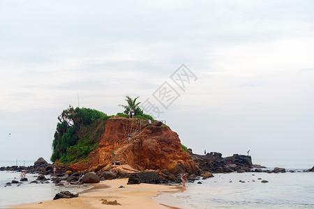 梅里萨斯里兰卡鹦鹉岩海滩图片