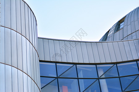 现代建筑玻璃和钢铁抽背景图片