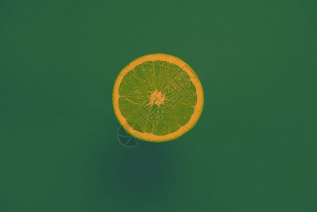 超现实主义热带橙果绿色深物体有用的天然有机食品极简主义是平淡柠檬图片