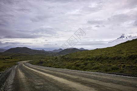 巴塔哥尼亚公路和山地平线缩图片