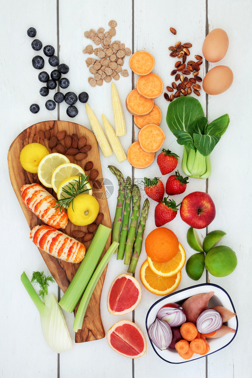 节食概念的健康食品图片