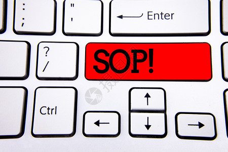 显示Sop激励电话的书写笔记展示标准操作程序规则说明的商业照片图片