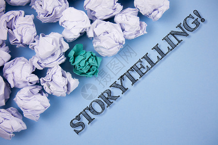 显示讲故事动机的文本符号概念照片讲述短篇故事个人经历写在它旁边的纯图片