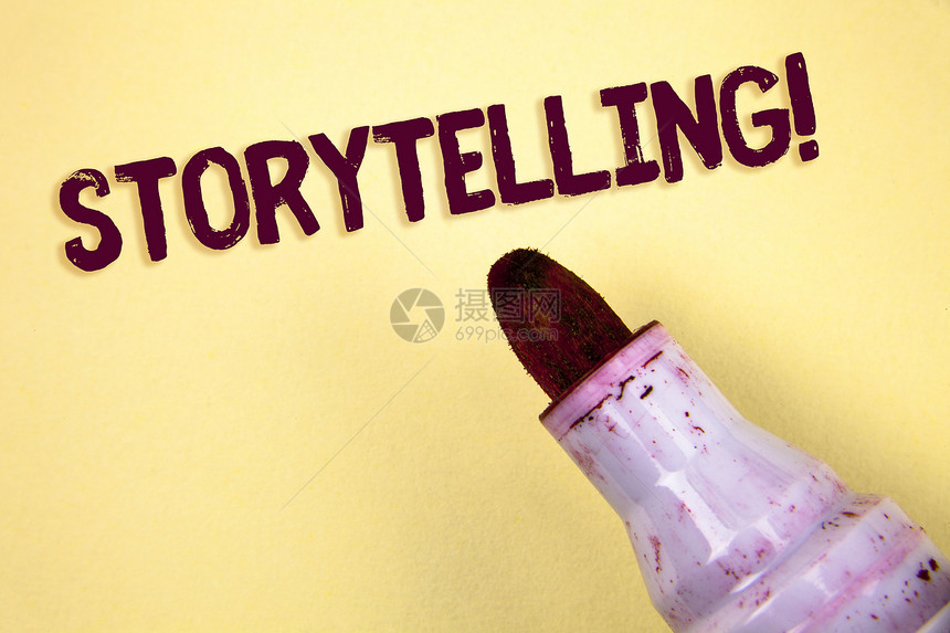 显示讲故事动机的文本符号概念照片讲述短篇故事个人经历写在它旁边的图片