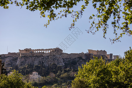 希腊雅典普拉卡街的Acropol图片