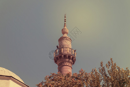 清真寺尖塔伊兹密尔土耳其图片