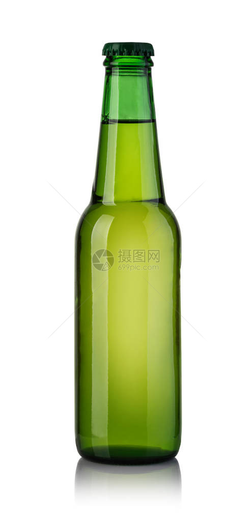 白色背景上的几瓶啤酒图片