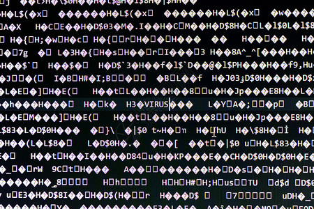 由数字和母组成的随机计算机代码的关闭info图片