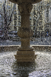 马德里一个地方的喷泉水喷泉水图片