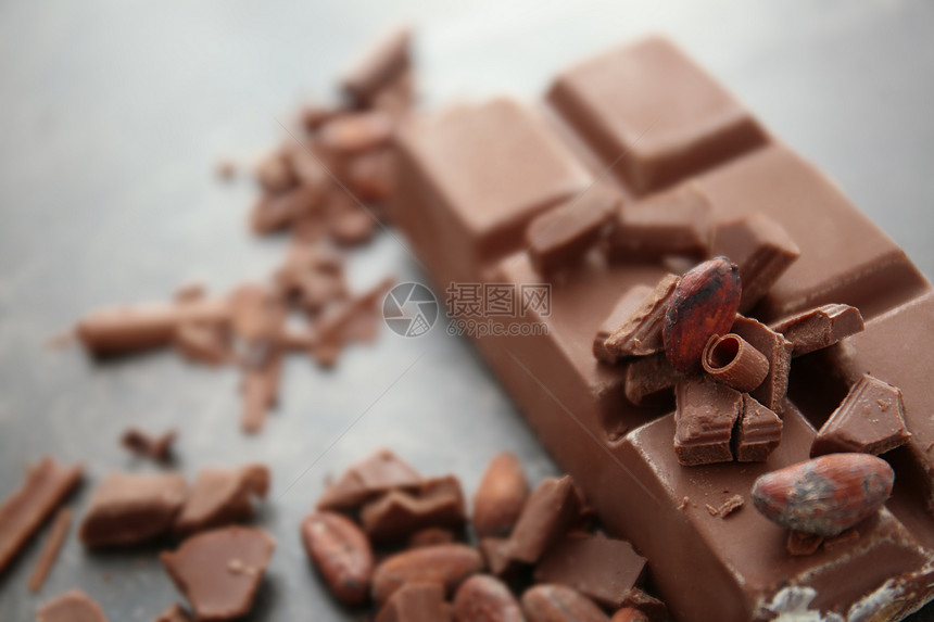 美味的巧克力可豆图片
