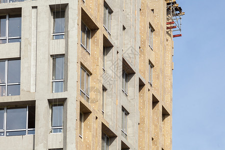 建筑工地未完工的水泥建筑节能房屋图片