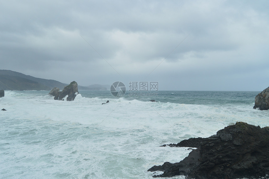 这里是权力的游戏的拍摄地建筑自然景观2018年3月24日圣胡安德加兹卢加特Bermeo图片