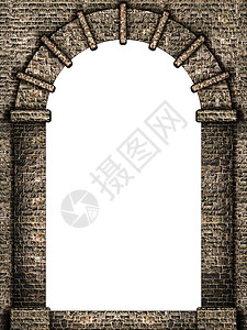 中世纪拱门孤立背景背景图片