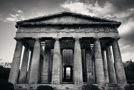 希腊雅典的赫菲斯托神庙特写图片