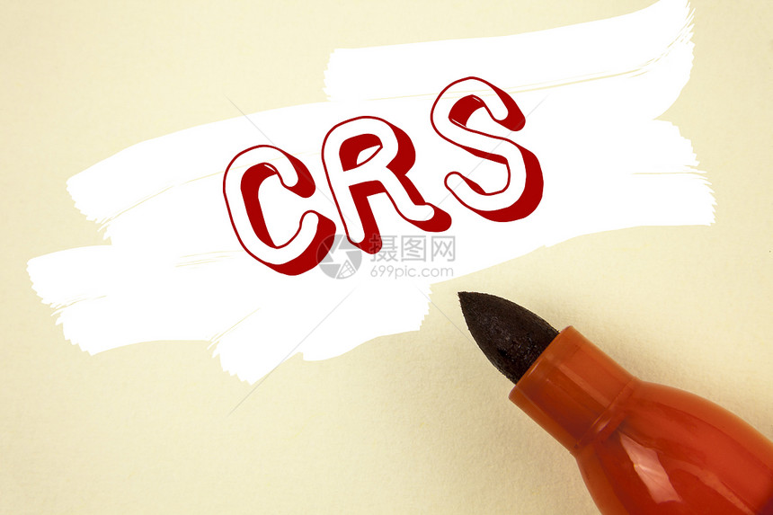 手写文字书写Crs概念意义共享税务财信息的通用报告标准图片