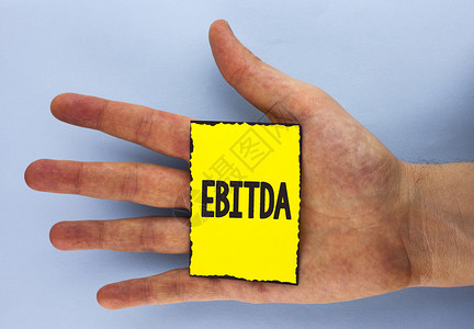 显示Ebitda的概念手写衡量展示税前收入的商业照片图片