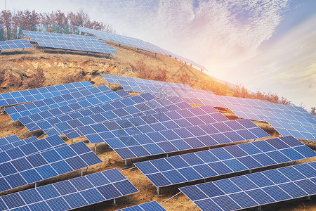太阳能现代电力生产技术可再生能源理念图片