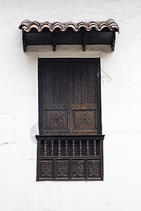 在秘鲁库斯科的传统窗口视图Cusc图片