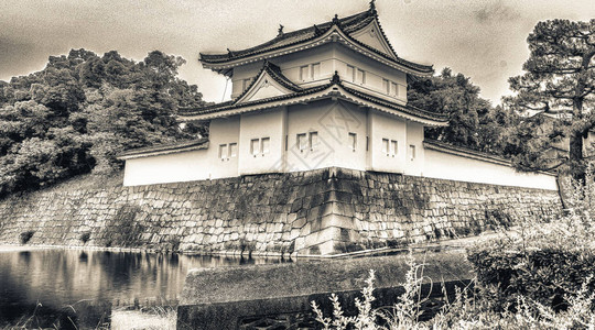 二条城和墙全景日本京都图片